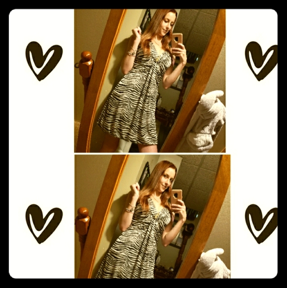 Very Cute & Sexy Taboo Zebra Print Dress - Picture 2 of 8